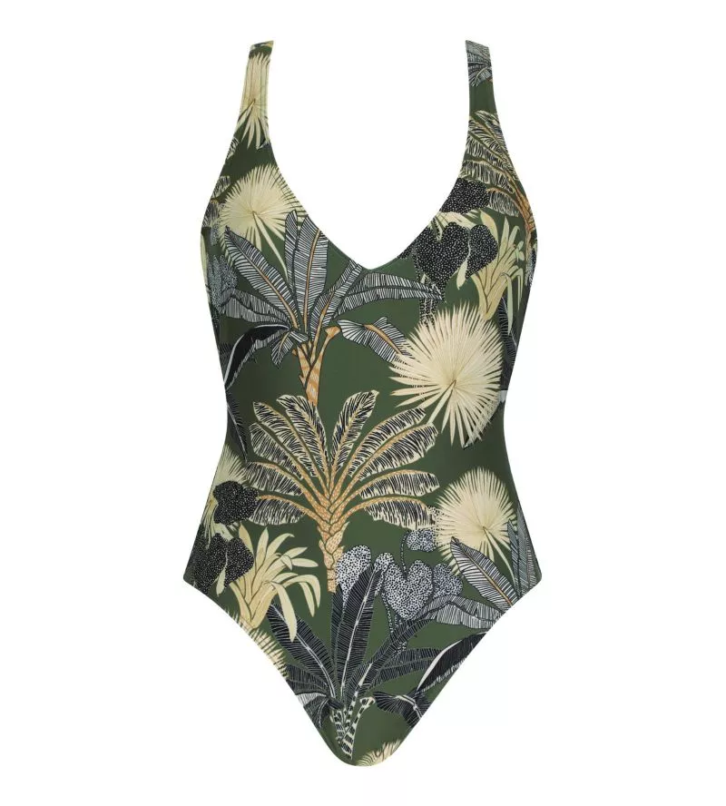 Maillot de bain 1P à bretelles croisées Vert