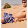 Short de bain fleuri pour homme Bleu Marine
