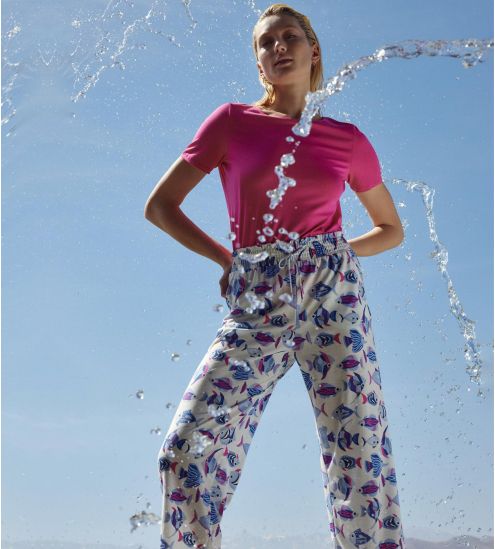 T-shirt à manches courtes pour femme Pink Flash