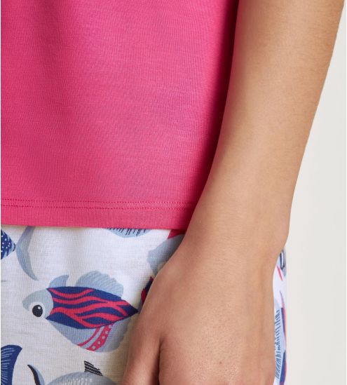 T-shirt à manches courtes pour femme Pink Flash