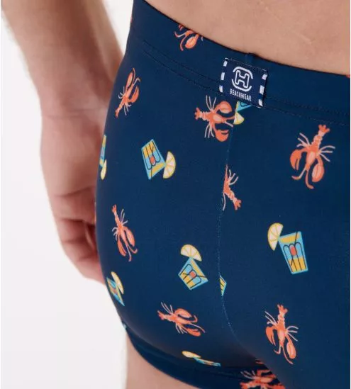 Boxer de bain Beach Club Navy Print