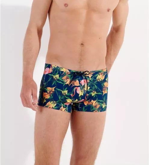 Boxer de bain Flamingo Navy Print