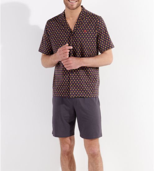 Pyjama court Jegor Black Print
