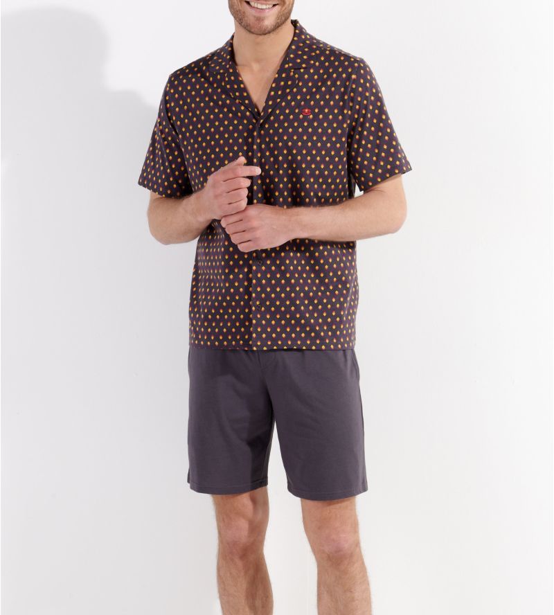 Pyjama Kurzer Jegor Black Print
