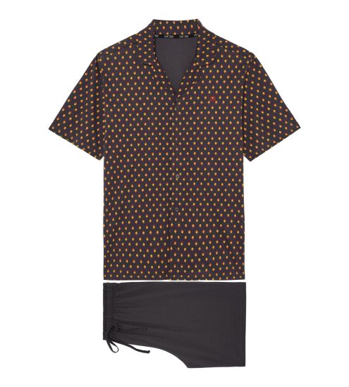 Pyjama court Jegor Black Print
