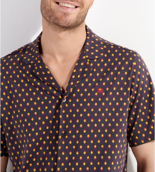 Pyjama court Jegor Black Print