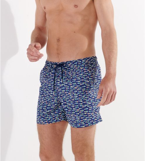 Short de plage Trouville Navy Print