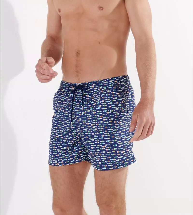 Short de plage Trouville Navy Print