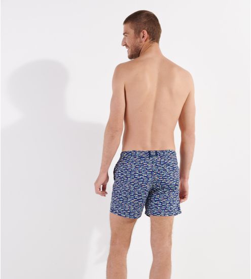 Short de plage Trouville Navy Print