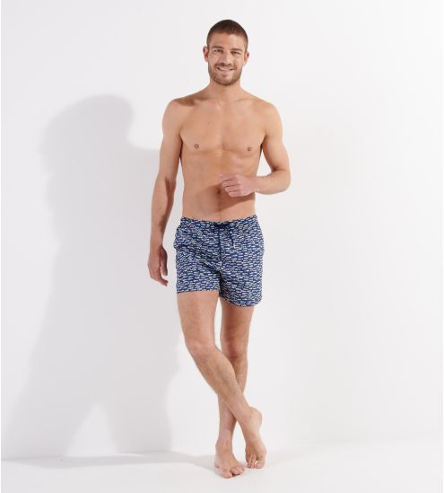 Short de plage Trouville Navy Print