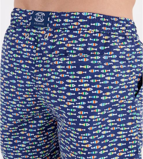 Short de plage Trouville Navy Print