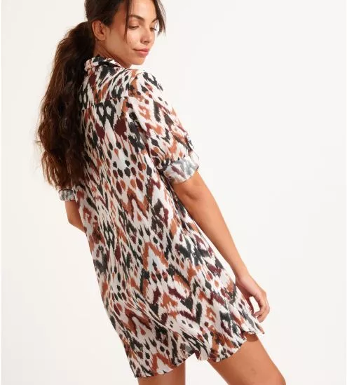 Chemise de plage Nolie Voilbangka Chocolat