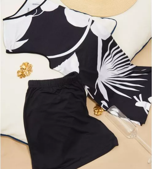 Pyjama court femme Marine