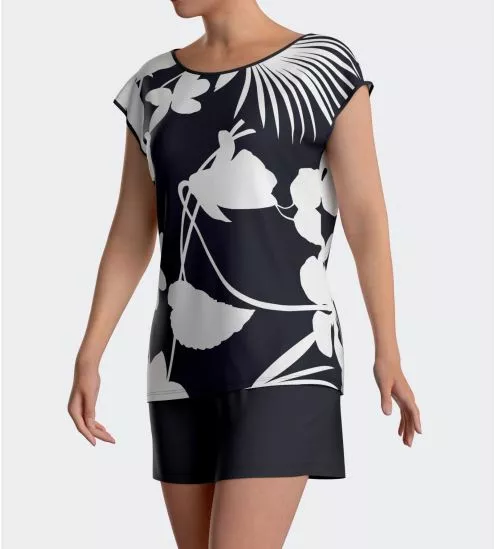Pyjama court femme Marine