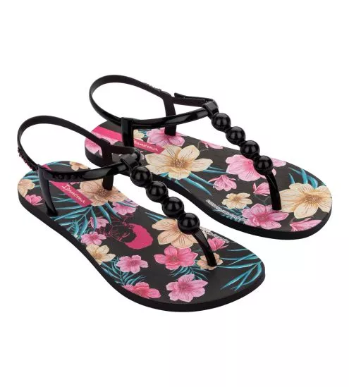 Tongs pour femme Class Frida Kahloo Noir