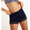 Short de plage femme Meow Huawei Bleu Marine