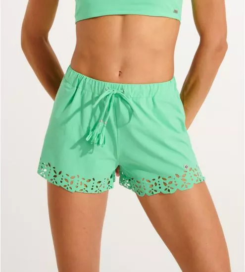 Beach Shorts Woman Meow...