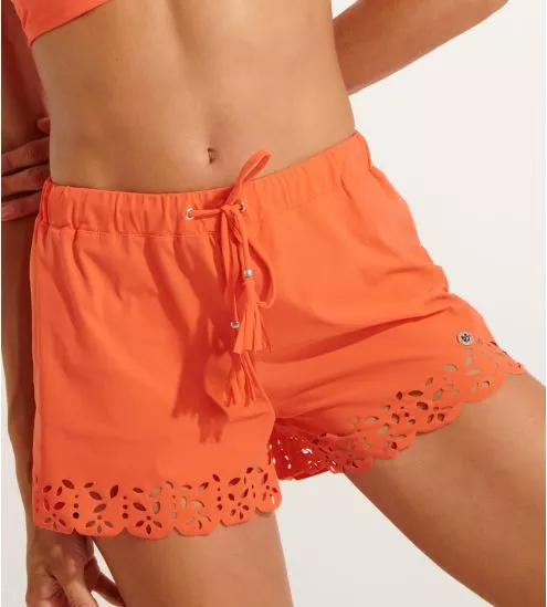 Beach Shorts Woman Meow...