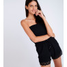 Combishort bandeau ajouré Purdey LSE01 Noir