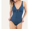 Maillot de bain 1 pièce lacé Allure 18 Marine