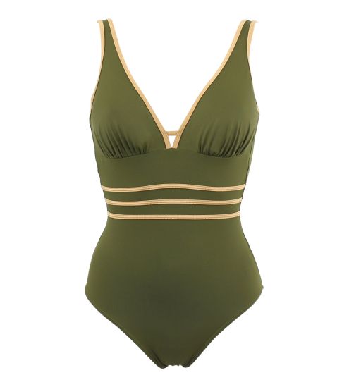 Maillot de bain une piece femme Kaki Venezia