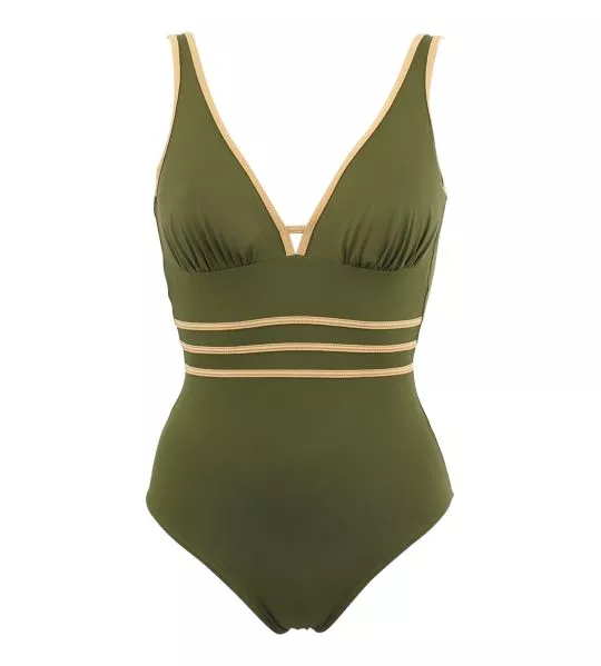 Maillot de bain une piece femme Kaki Venezia