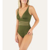 Maillot de bain une piece femme Kaki Venezia