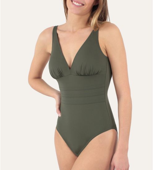 Maillot de bain une piece kaki Addict