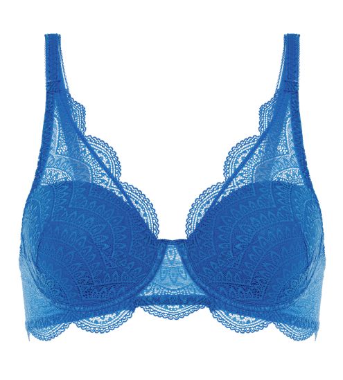Soutien-gorge décolleté carré en spacer 3D KARMA Bleu Myosotis