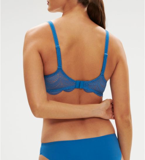 Soutien-gorge décolleté carré en spacer 3D KARMA Bleu Myosotis