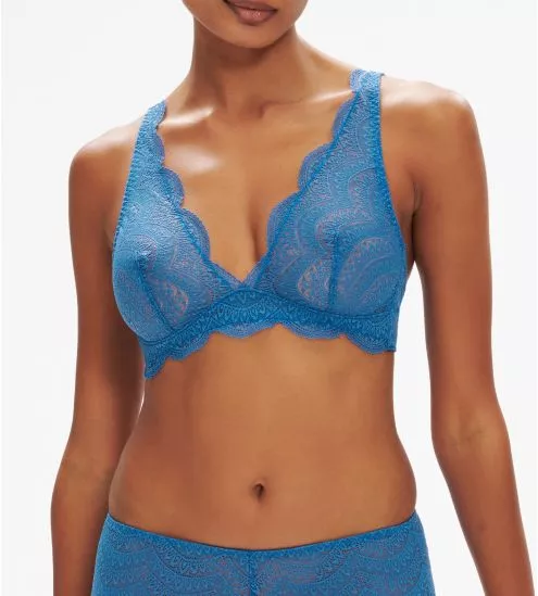 Soutien gorge triangle sans armatures KARMA Bleu Myosotis