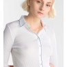 GILET ML COL CHEMISIER 010 Blanc BLANC