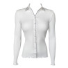 GILET ML COL CHEMISIER 010 Blanc BLANC