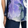 Top en viscose tissée effet lin