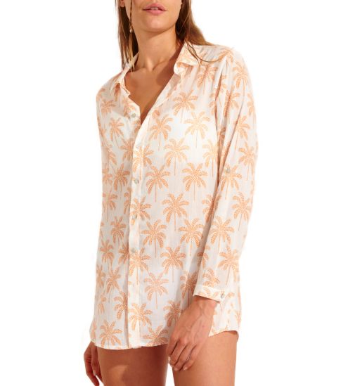 CHEMISE MANCHES LONGUES FEMME GARY BEACHPARTY ABRICOT