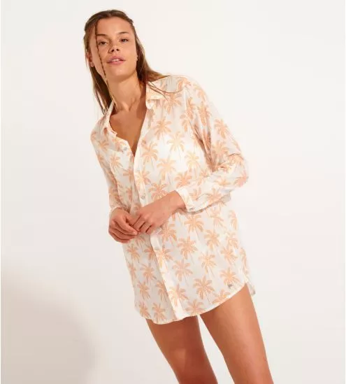 CHEMISE MANCHES LONGUES FEMME GARY BEACHPARTY ABRICOT