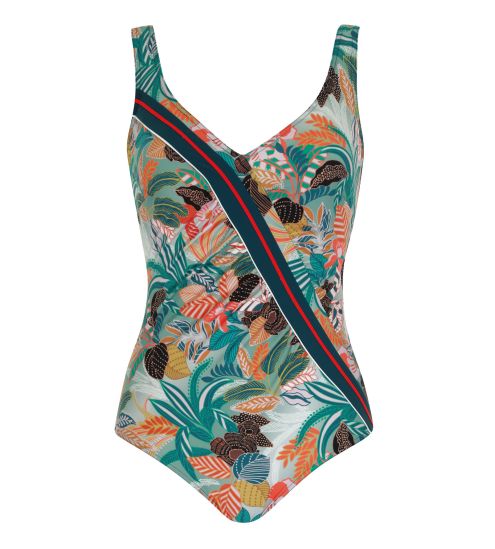 Maillot de bain une piece femme Shape impirmé tropical