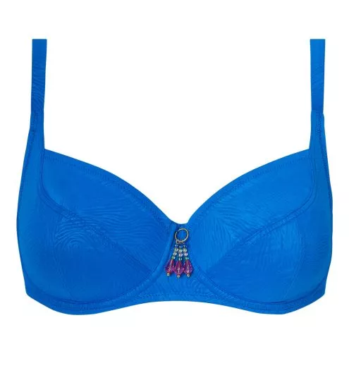 Haut de maillot de bain corbeille Fit La Muse des Vagues Bleu Cobalt