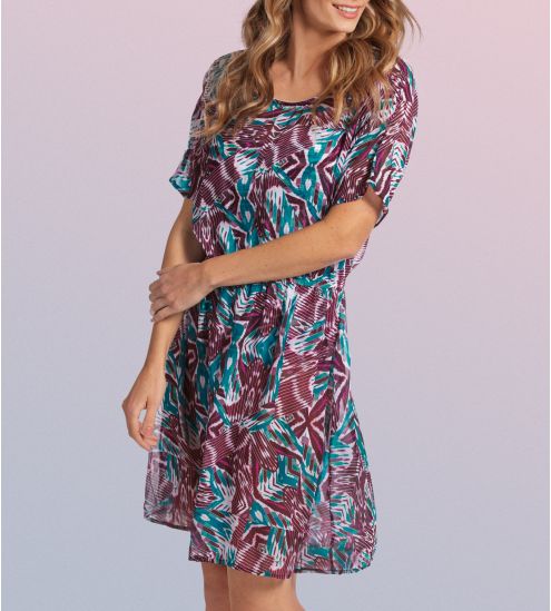 Navy short sleeve dress