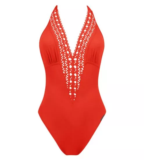 Maillot de bain nageur séduction AJOURAGE COUTURE Orange Couture