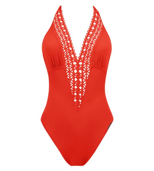 Maillot de bain nageur séduction AJOURAGE COUTURE Orange Couture