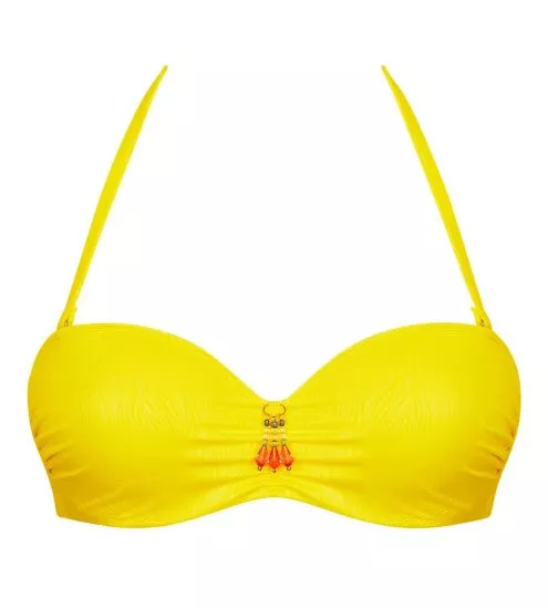 Haut de maillot de bain bandeau La Muse des Vagues Jaune