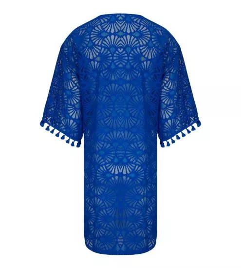 Tunique bleue La Muse en dentelle Cobalt