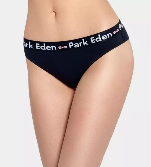 Tanga en coton pour femme Bleu Marine