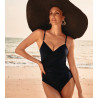 Maillot de bain une piece drapé Noir 