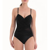 Maillot de bain une piece drapé Noir 