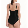 Maillot de bain une piece drapé Noir 