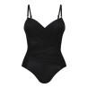 Maillot de bain une piece drapé Noir 
