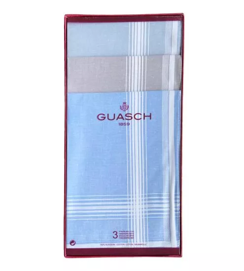 Lot de 3 mouchoirs en coton pour homme