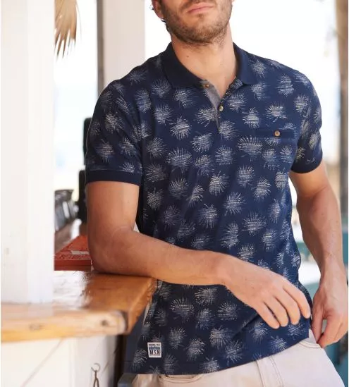 Kurzarm Polo Mann Marineblau